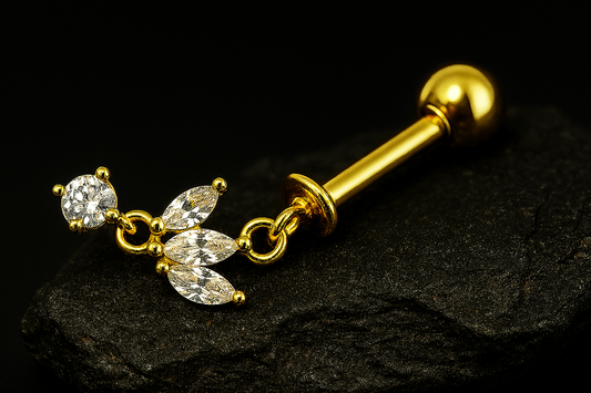 Hanging Helix Bugadi Ear Marquise CZ - SINGLE