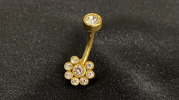 Belly Button Titanium Navel Ring Smooth Surface 14G