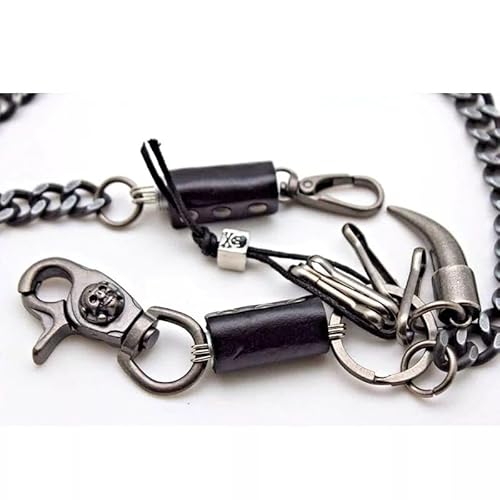Men's Strong Leash Heavy Horn Metal Wallet Chains Biker Trucker Jean Key Chain
