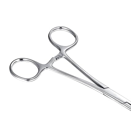 Oval Sponge Piercing Tool Slotted Locking Forcep