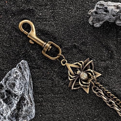 Jeans Chain Antique Finish Metal Hanging Spider Punk Biker Key Side Leather Chains for Men Women