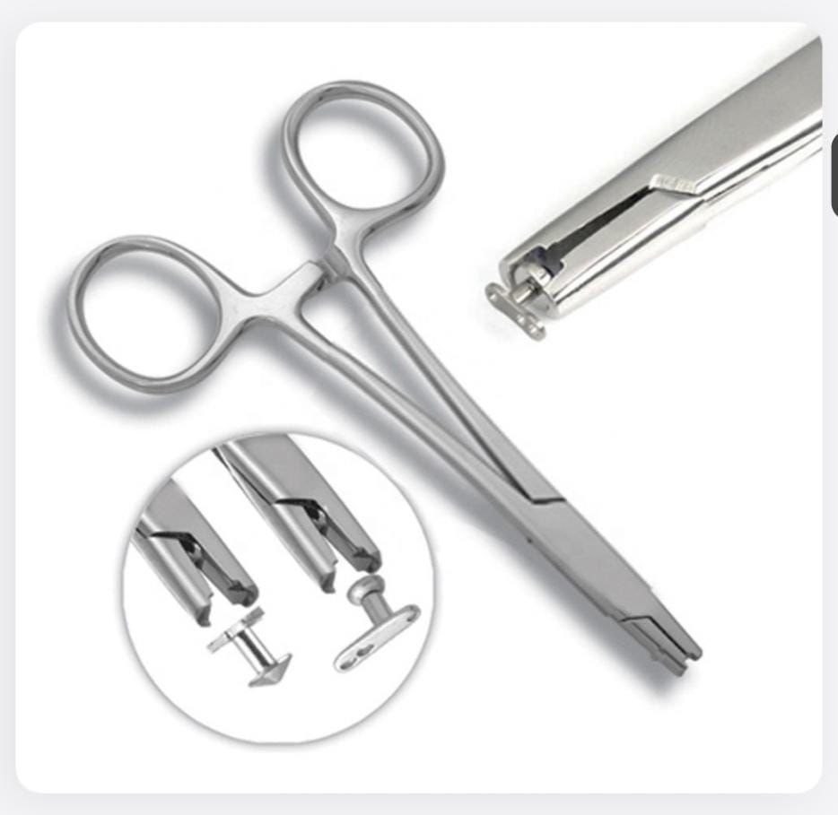 Surgical Steel Piercing Forcep Ball Grab Dermal Anchor Locking Tool 3/4mm