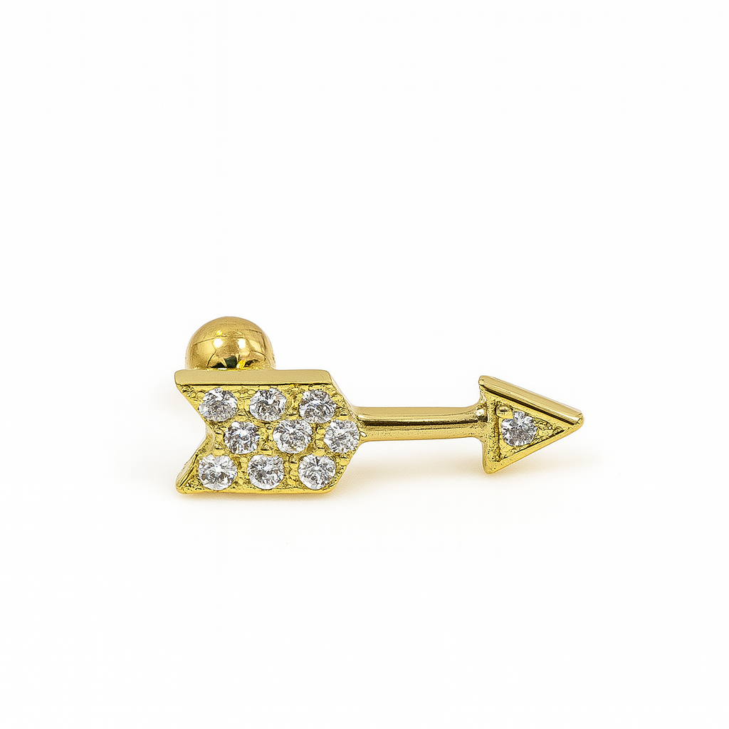 Gilded Target Gold Ear Stud - SINGLE