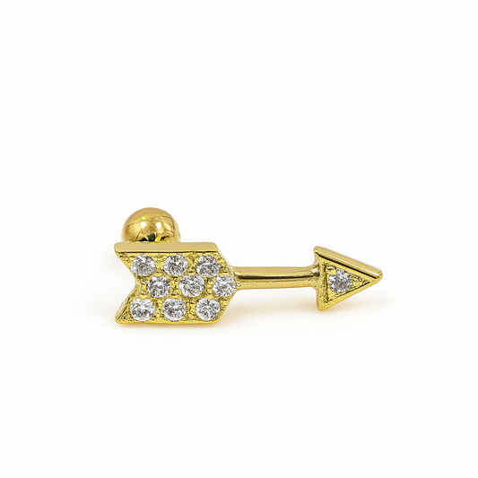 Gilded Target Gold Ear Stud - SINGLE