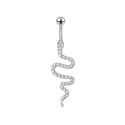Belly Button Jewelry Piercing Snake Rhinestone