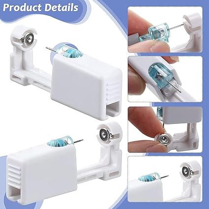 2 Pack Self Ear Piercing Gun Earring Disposable Piercing Kit