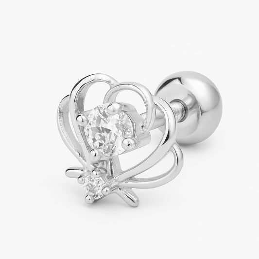 Gold Throne Gem Ear Stud