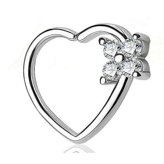 Heart 16G Ear Helix Daith Annealed Bendable Hoop Ring Piercing Jewellery