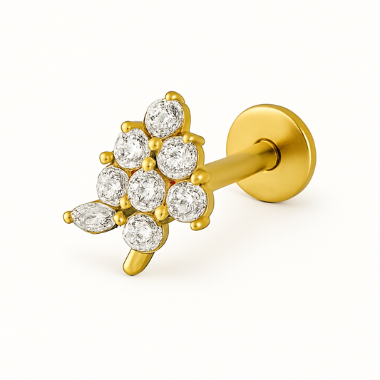 Gleam Leaf Gold Flat Back