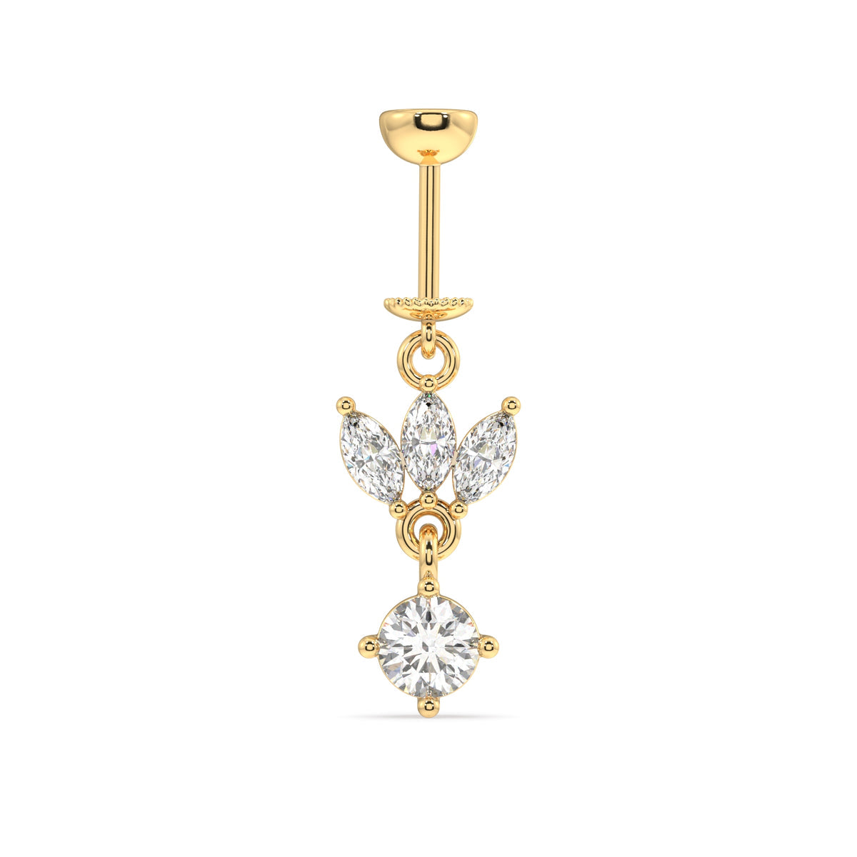 Hanging Helix Bugadi Ear Marquise CZ - SINGLE