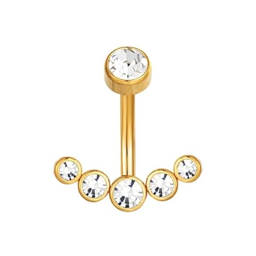 Gold Titanium Belly Button Rings Piercing v shape 14G