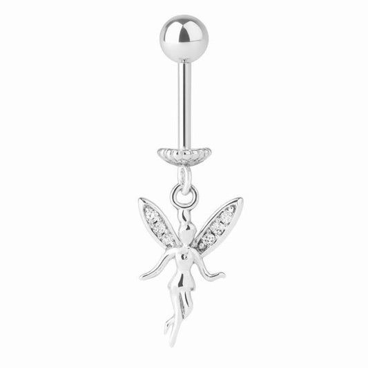 Silver colour Angel shape dangling Upper Helix Stud(BUGADI) - 1 pc