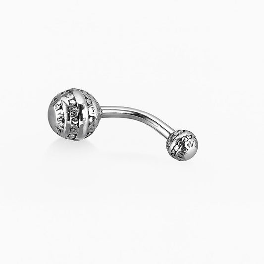 Surgical Steel Curved Tribal Barbell Belly Button Ring