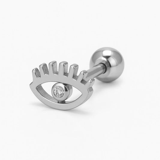 Piercinks “Glimmer Eye” Stud Silver- SINGLE