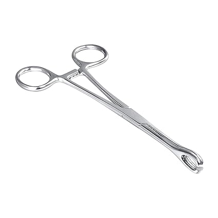 Oval Sponge Piercing Tool Slotted Locking Forcep
