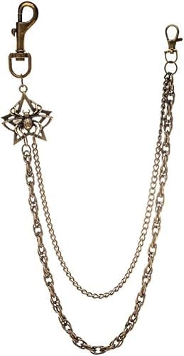 Jeans Chain Antique Finish Metal Hanging Spider Punk Biker Key Side Leather Chains for Men Women